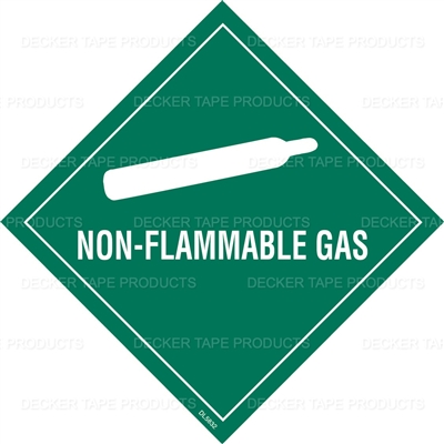 DL5832 <br> NON-FLAMMABLE GAS <br> 4" X 4" 
