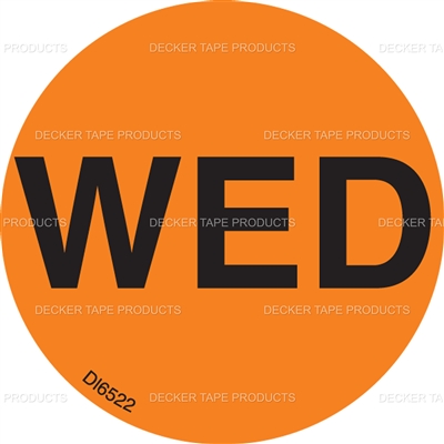 DL6522 <br> DAYS OF WEEK - WED <br> 2" DIAMETER