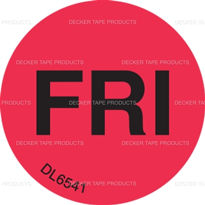 DL6541 <br> DAYS OF WEEK - FRI <br> 1" DIAMETER