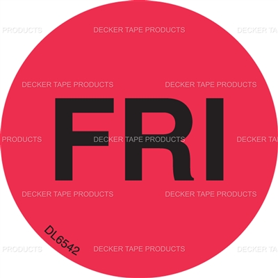 DL6542 <br> DAYS OF WEEK - FRI <br> 2" DIAMETER