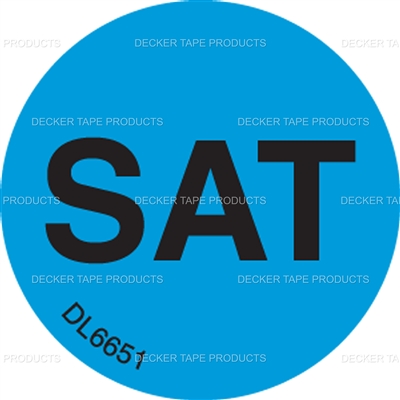 DL6551 <br> DAYS OF WEEK - SAT <br> 1" DIAMETER