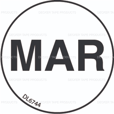 DL6744 <br> MONTHS OF YEAR - MAR <br> 1"