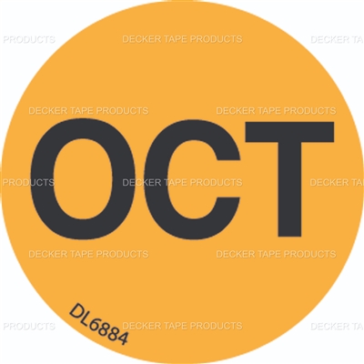 DL6884 <br> MONTHS OF YEAR - OCT <br> 1"