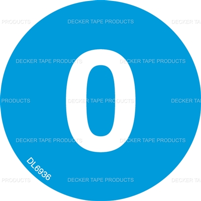 DL6936 <br> CIRCLE LABEL # 0 <br> 2"