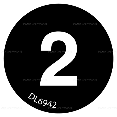 DL6942 <br> CIRCLE LABEL # 2 <br> 2"