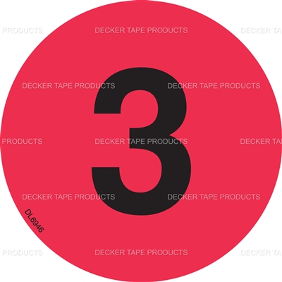 DL6946 <br> CIRCLE LABEL # 3 <br> 3"