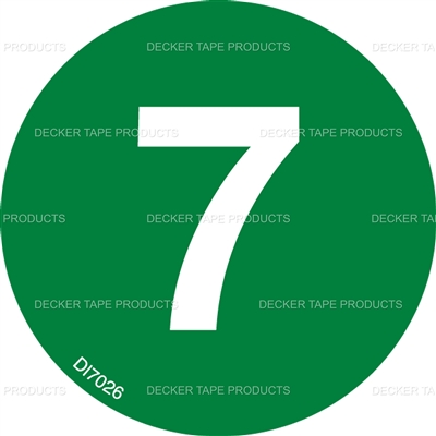 DL6957 <br> CIRCLE LABEL # 7 <br> 2"