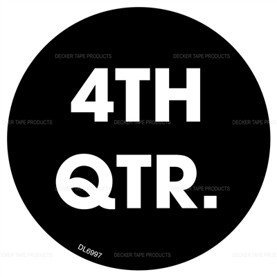 DL6997 <br> CIRCLE LABEL 4TH QTR <br> 3"