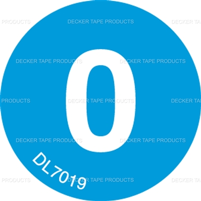 DL7019 <br> CIRCLE LABEL #0 <br> 1"