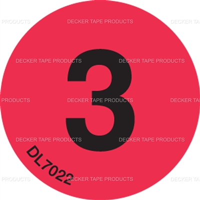 DL7022 <br> CIRCLE LABEL #3 <br> 1"