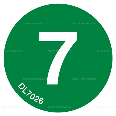 DL7026 <br> CIRCLE LABEL #7 <br> 1"