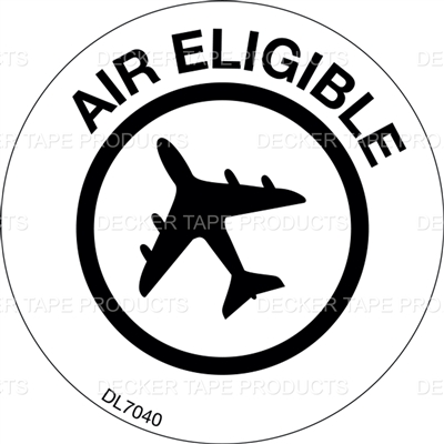DL7040 <br> PLANE AIR ELIGIBLE <br> 2"