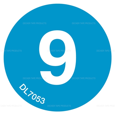 DL7053 <br> CIRCLE LABEL #9 <br> 1"