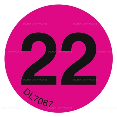 DL7067 <br> CIRCLE LABEL #22 <br> 2"