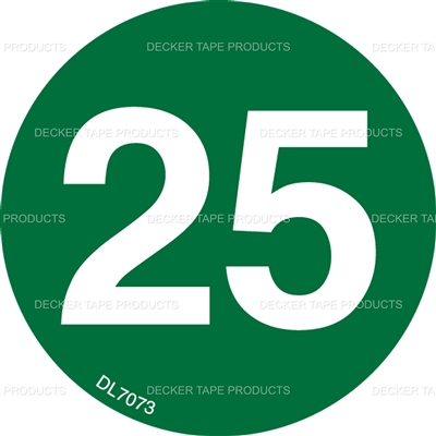 DL7073 <br> CIRCLE LABEL #25 <br> 2"