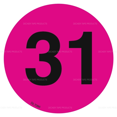 DL7086 <br> CIRCLE LABEL #31 <br> 3"