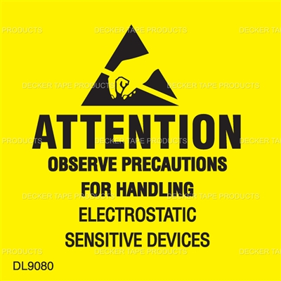 DL9080 <br> ATTENTION OBSERVE PRECAUTIONS FOR HANDLING <br> 2" X 2"
