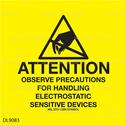 DL9083 <br> ATTENTION OBSERVE PRECAUTIONS FOR HANDLING <br> 4" X 4"