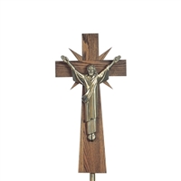 Lord Baltimore Sunburst Cross on Adjustable Stand | MortuaryMall.com