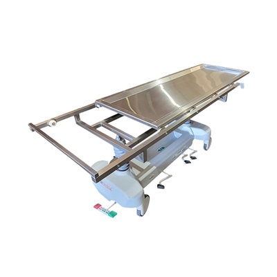 MOBI Hydraulic Autopsy Trolley w/ Removable Top | MortuaryMall.com