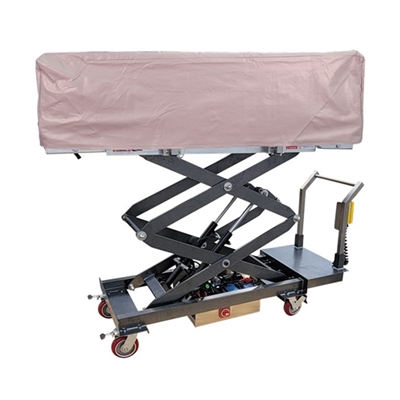 MOBI Battery Powered HD Cadaver Transport Scissor Lift | MortuaryMall.com