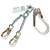 Guardian 01616 24 inch <b> swivel rebar chain assembly </b> with rebar hook on one end and self-locking snaphooks on the other end.