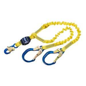 3M DBI/SALA 1246193 100% Tie-Off Shock Absorbing Stretch Lanyard With Rebar Hooks