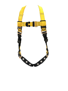 Guardian 37005 Series 1 Full Body Harness with single back D-ring and tongue buckle leg straps.