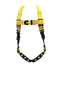 Guardian 37005 Series 1 Full Body Harness with single back D-ring and tongue buckle leg straps.