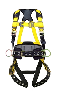 Guardian 37193 Series 3 Full Body Harness With Back And Side D-Rings, Waist Pad And Tongue Buckle Leg Straps.