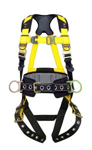 Guardian 37194 Series 3 Full Body Harness With Back And Side D-Rings, Waist Pad And Tongue Buckle Leg Straps.
