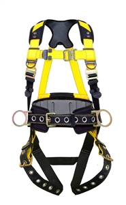 Guardian 37201 Series 3 Full Body Harness With Back And Side D-Rings, Quick-Connect Chest Strap, Waist Pad And Tongue Buckle Leg Straps.