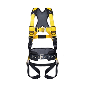 Guardian 37229 Series 3 Full Body Harness With Single Back D-Ring, Quick-Connect Chest Strap, Waist Pad And Quick-Connect Leg Straps.