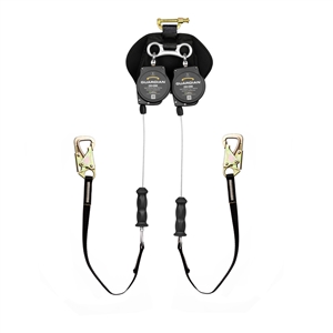 Guardian 4200209 CR3-Edge 8 Foot Twin Leg Personal Self Retracting Lifeline With Tie-Back Hooks And Harness Connector.