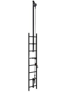 3M DBI/SALA 61166136Lad-Saf 2 User Galvanized Top Bracket With Rigid Climb Extension And Bottom Bracket For Use With Vertical Climbing System