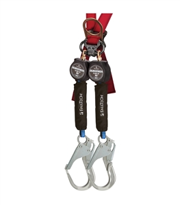 FallTech 72706TB5 DuraTech Mini Twin Leg 6 foot self retracting web lifeline