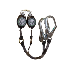 SafeWaze FS-FSP1409-W-DL-RBH 9 foot twin leg self retracting web lifeline