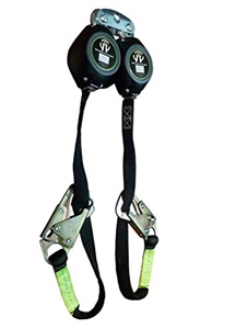 SafeWaze FS-FSP14075-W-TBH dual leg 7 foot self retracting web lifeline
