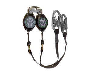 SafeWaze FS-FSP1409-W-DL 9 Foot Twin Leg Self Retracting Web Lifeline