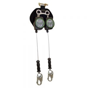 SafeWaze SW-8008-11LE-DL 11 foot twin leg leading edge self retracting galvanized cable lifeline