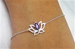 Lotus Amethyst Bracelet