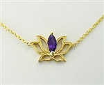 Lotus Amethyst Necklace