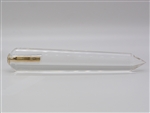 Laser Cut Quartz Crystal with 14k Gold Rod Insert