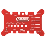 Oregon Bar and Chain Measuring Tool for Pitch, Gauge, File Size