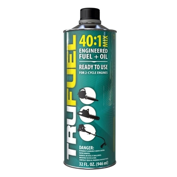 TruFuel 2-Cycle 40:1 Pre-Blended Fuel for Outdoor Power Equipment - 32 oz