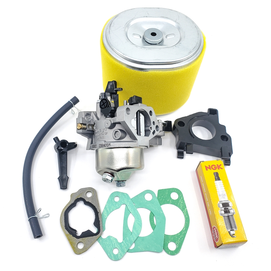 Carburetor, Gaskets, Air Filter, Spark Plug compatible with Honda