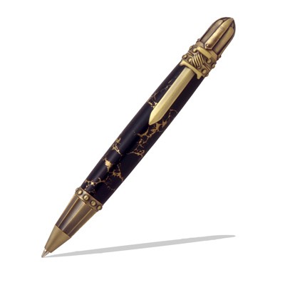Knights Armor Twist Pen in Antique Brass  Item #: PKA110