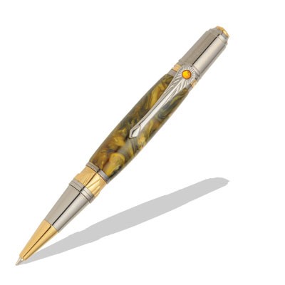 Broadwell Art Deco Gold TN and Black T/N Ball Point Pen Kit  Item #: PKART6B