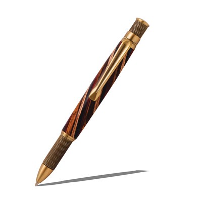 Knurl GT Antique Brass Twist Pen Kit  Item #: PKKNAB