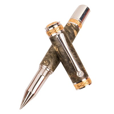 Majestic 22kt Gold/Rhodium Rollerball Pen Kit  Item #: PKMAJGP